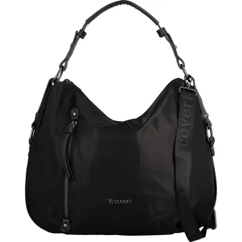 Kabelka Trendy dámská textilní kabelka přes rameno Chaniela, černá