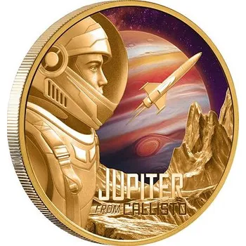 Exkluzivní zlatá mince Jupiter from Callisto 1 Oz 2026 Color PROOF