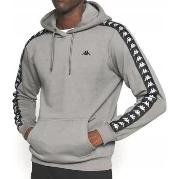 Pánská mikina PÁNSKÁ MIKINA KAPPA BAVLNA S KAPUCÍ ŠEDÁ VEL. XL