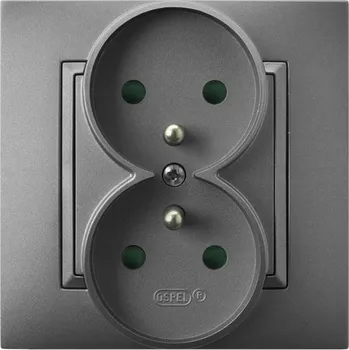 Elektrická zásuvka Elektrická Zásuvka Ospel , šedá