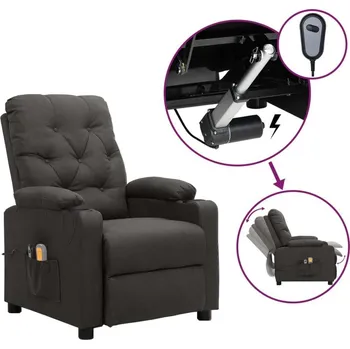 Masážní přístroj vidaXL Elektrické masážní křeslo textil [3098859] Barva: Tmavě šedá