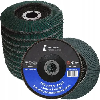 Brusný kotouč 5x Lamelový brusný kotouč Molatool VSM Zirkon 150 mm P120