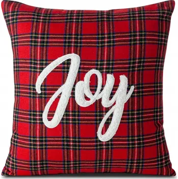 Vánoce Povlak na polštář skotská kostka vánoční 45x45 červený elegantní dekorativní