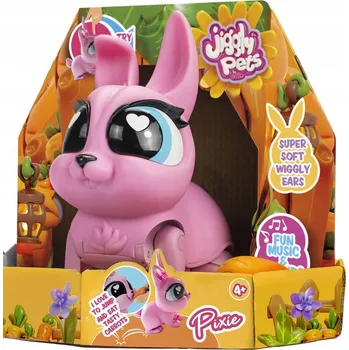 plyšák Jiggly Pets Pixie INTERAKTIVNÍ KRÁLÍK KRÁLÍČEK MRKEV ZVUKY SKÁČE