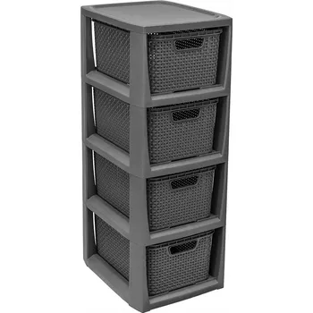Komoda Koupelnový regál BranQ antracit 29,5 x 24 x 64,2 cm
