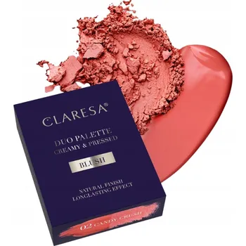 Přípravek na tvář Tvářenka lisovaná, krémová Claresa Duo Palette 60 g