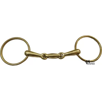 Udidlo pro koně Stihlo 2x lomené -MOSAZ- - 14,5cm