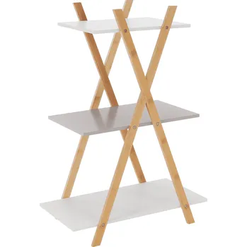 Knihovna Regál, šedá / bílá, HARUN