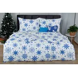 Zimní Bavlněné povlečení PREMIUM FLAKA modré