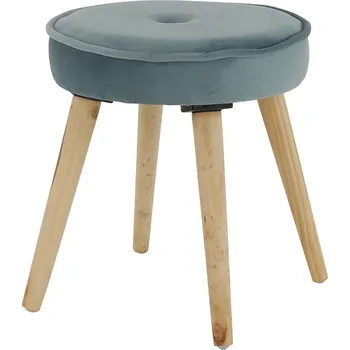 Taburet Taburet, látka Velvet šedomodrá / borovice, MERLE