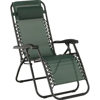 Křeslo Zahradní polohovací křeslo, zelená, GERALD