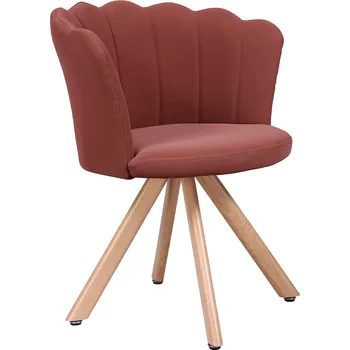 Obývací pokoj Designové křeslo, Art-deco, ekokůže hnědá, NOBIA