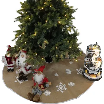 Vánoční dekorace TEMPO-KONDELA CECILIA, podložka pod vánoční stromeček, béžová, 1,2 m