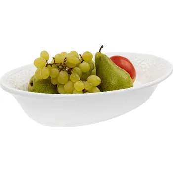 Servírovací stolek Servírovací mísa, bílá, keramika, NADINE