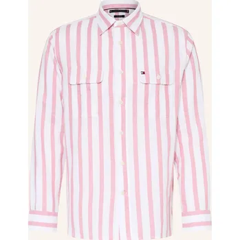 Tommy Hilfiger Pánská Košile Comfort Fit, bílá / růžová, 42