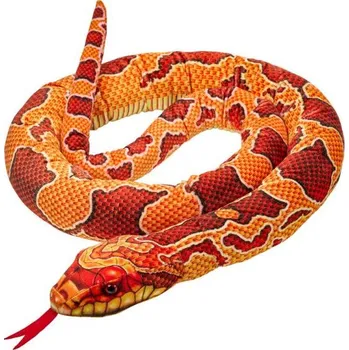 plyšák Had červeno-oranžový 180 cm