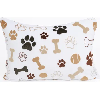 Povlak na polštářek Povlak na polštář mikroplyš Exclusive 40 × 60 cm - Psí tlapky bílé