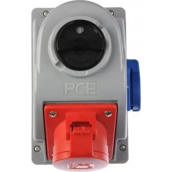 Elektrická zásuvka Hermetická Elektrická zásuvka Pce černá, 2 ks, IP44 16A