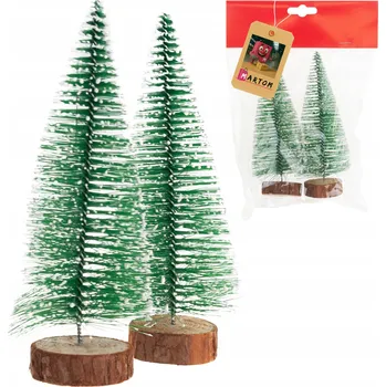 Obraz VÁNOČNÍ STROMEČEK 2KS DEKORACE DŘEVO KOV KARTÁČ DEKORACE OZDOBA věnec