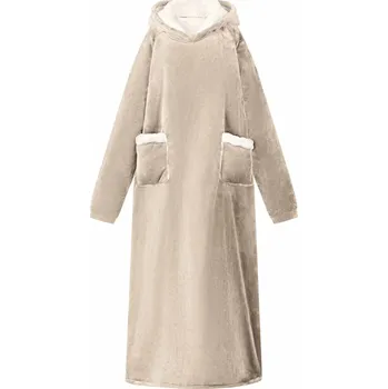 Pánská mikina vidaXL Mikina s kapucí Béžová xl Fleece a flanel