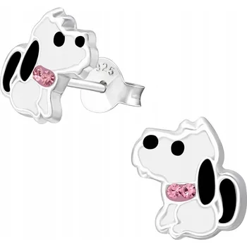 Náušnice STŘÍBRNÉ NÁUŠNICE pro děti PEJSCI puzetky STŘÍBRO