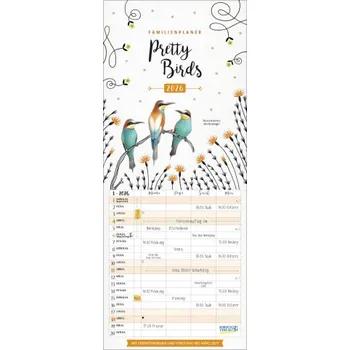 Diář Familienplaner Pretty Birds 2026 – Mo Büdinger (DE)