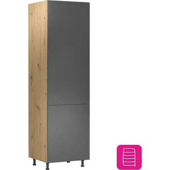 Kuchyňská linka Potravinová skříňka s policemi, dub artisan/šedý mat, univerzální, LANGEN D60R