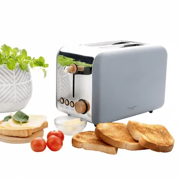 Barová židle TEMPO-KONDELA DUSTIN, topinkovač, nerezová ocel, šedá / vzor dřevo