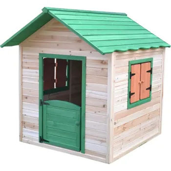 Zahrada Dřevěný zahradní domek pro děti, zelená/přírodní, UDIM