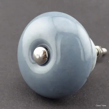 Nábytkové kování Nábytková knopka šedá 4 cm se šroubem - úchytka