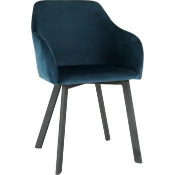 Křeslo Jídelní křeslo, modrá/černá, TANDEL