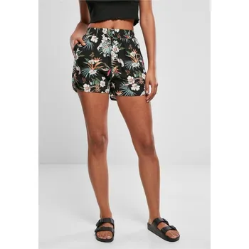 Dámské kraťasy Ladies AOP Viscose Resort Shorts - black tropical XS