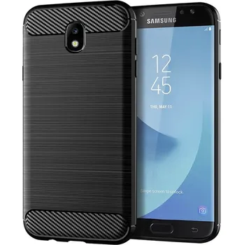 Pouzdro na mobilní telefon Techsuit Karbon Silikon Samsung Galaxy J7 2017 Černý