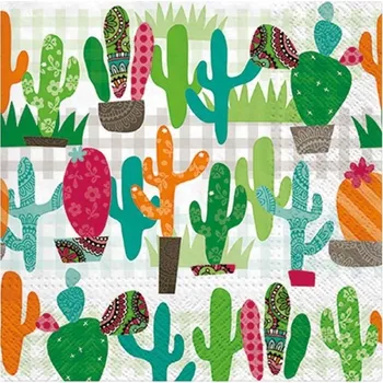 Papírový ubrousek Ubrousky papírové Kaktusy 20 ks
