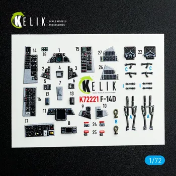 Plastikový model Reskit 1/72 F-14D Super Tomcat - interior 3D (ACAD)