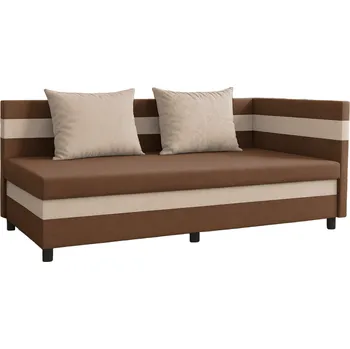 Postel Válenda s úložným prostorem, hnědá/béžová, PAULITA