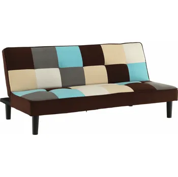 Obývací pokoj Pohovka, látka béžová / hnědá / modrá, Arlekin