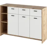 Komoda, dub wotan/bílá, NEPOLA TYP 2