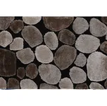 Koberec, hnědá / černá, 200x300, PEBBLE TYP 2