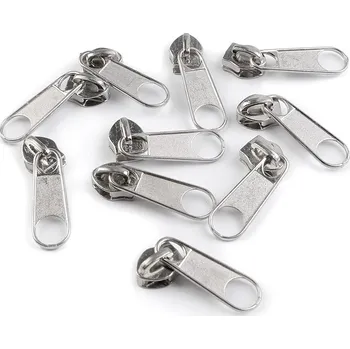 Zip Jezdec ke spirálovým zipům No 5 Varianta: nikl, Balení: 50 ks