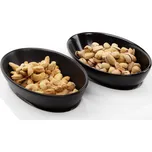 Sada 2 ks misek na podnose, bílá / černá, BAITA