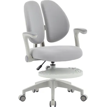 Jídelní židle Rostoucí židle s podnoží, šedá, DAREK