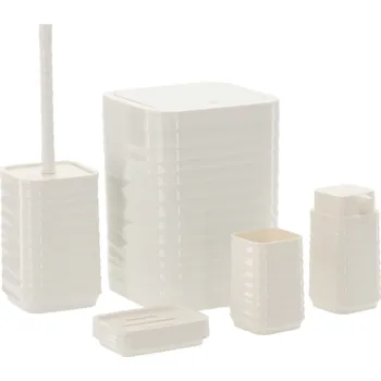 Sada koupelnových doplňků Sada koupelnových doplňků, 5 dílná, bílá, MATIO