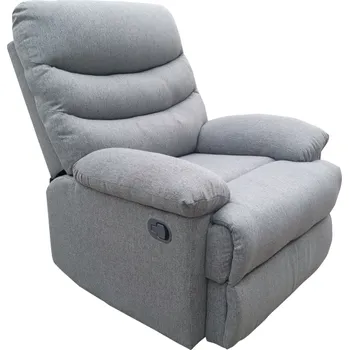 Křeslo Masážní polohovací křeslo, šedá, LAMBO