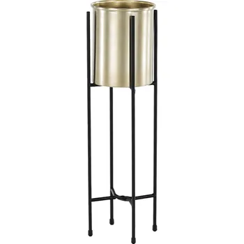 Květináč Květináč, černá / zlatá, JUDE TYP 1