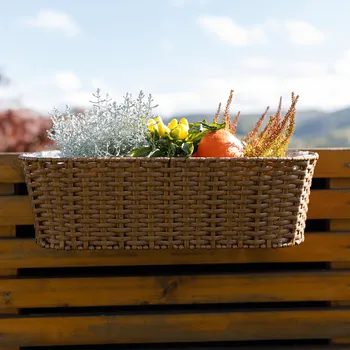 Květináč Závěsný květináč, ratan, béžový, JEOR