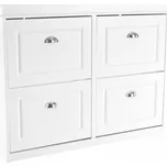 Botník, 2-řadový, bílá, SEBER TYP 5