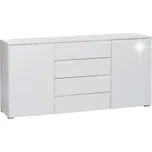 Komoda, bílá extra vysoký lesk, SPICE 3