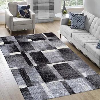 Koberec Koberec s geometrickými vzory v šedé barvě Šířka: 80 cm | Délka: 150 cm