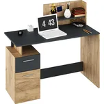 PC stůl, dub artisan/grafit, PLATON NEW